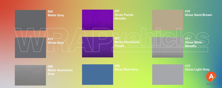 Arlon Vehicle Wrap Colours