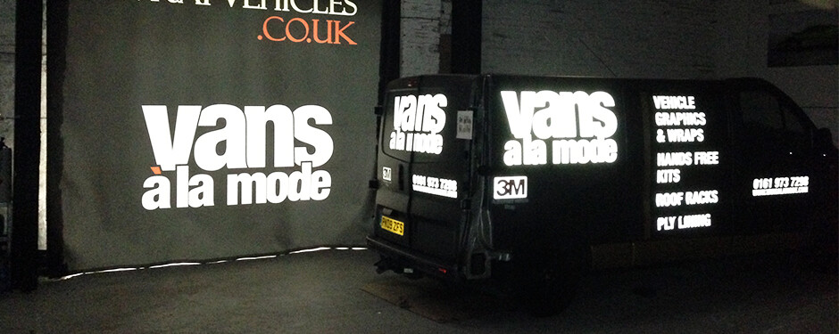 Reflective Van Graphics in Manchester